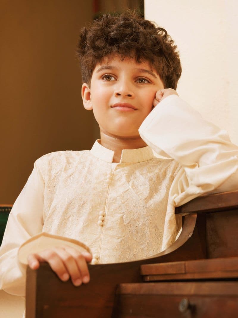 Embroidered Cotton Kurta Pajama thumbnail