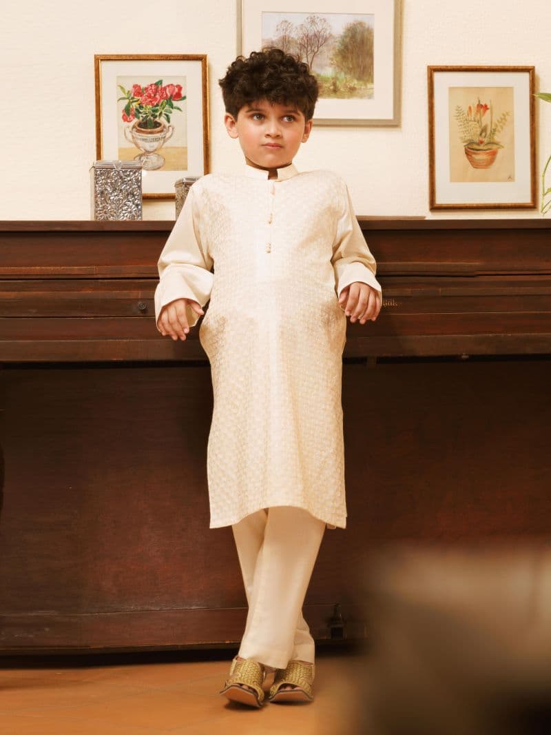 Embroidered Cotton Kurta Pajama thumbnail