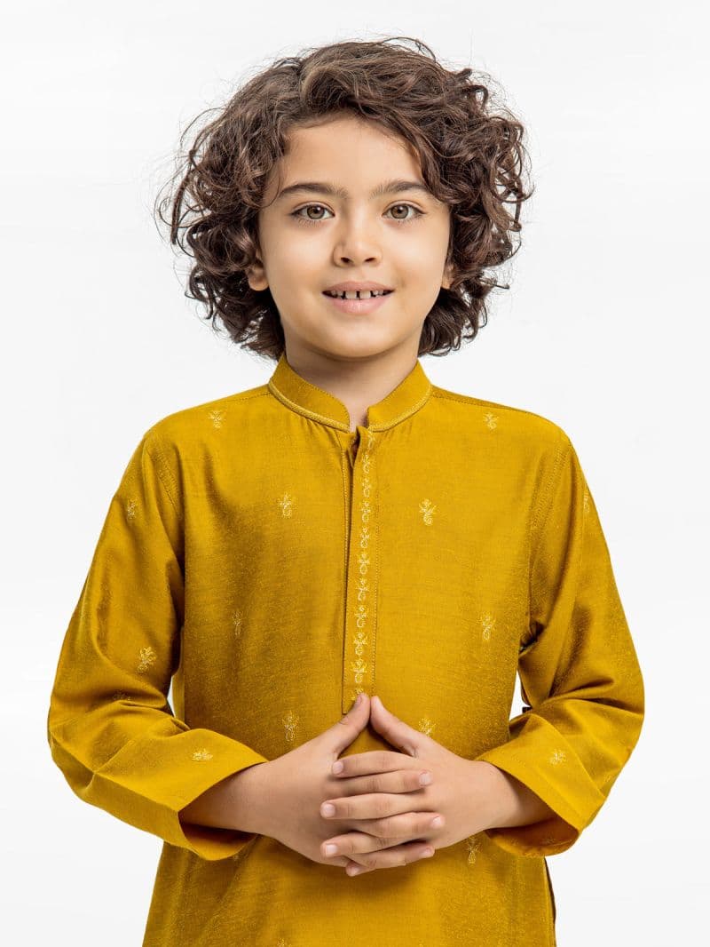 Embroidered Blended Kurta thumbnail