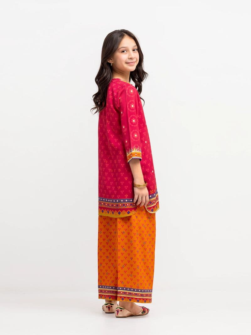 Printed Raw Silk Co-Ord Set thumbnail
