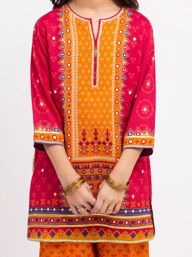 Printed Raw Silk Co-Ord Set thumbnail