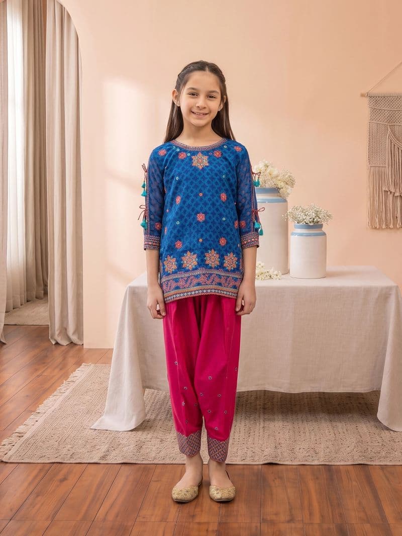 Embroidered Self Jacquard Co-Ord Set thumbnail