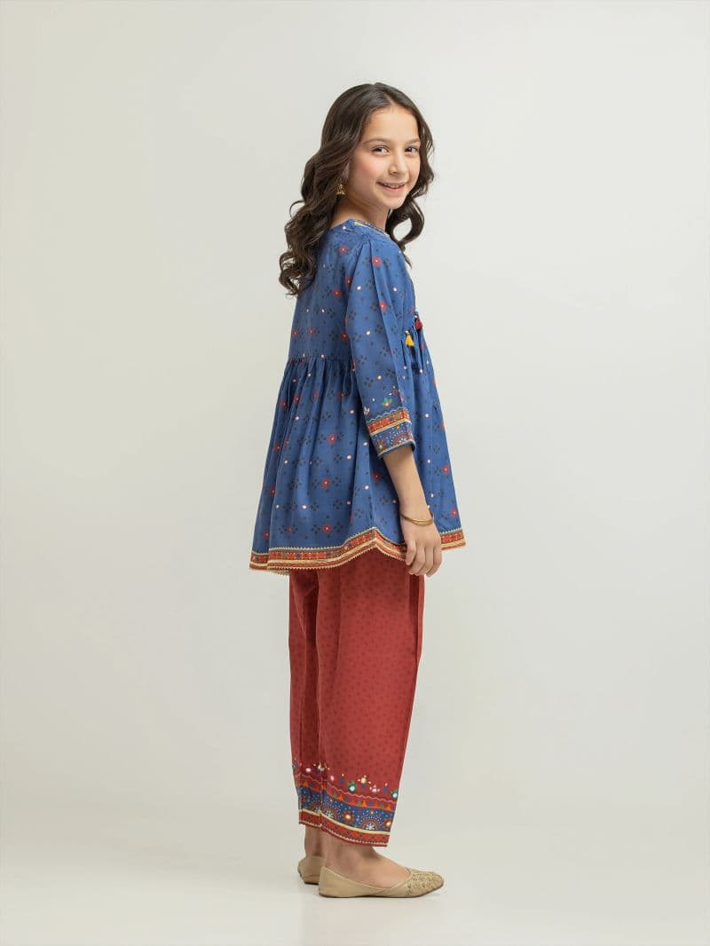 Printed Raw Silk Co-Ord Set thumbnail