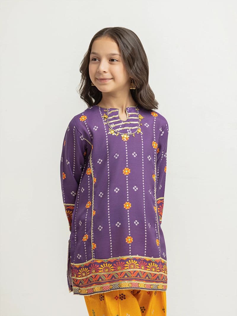 Printed Raw Silk Co-Ord Set thumbnail