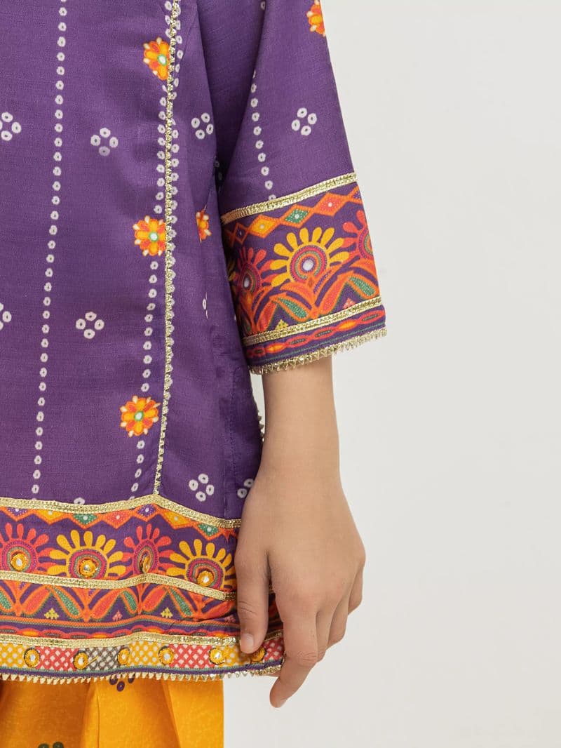 Printed Raw Silk Co-Ord Set thumbnail