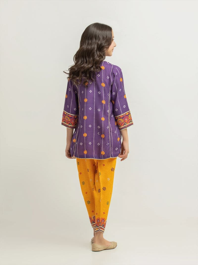 Printed Raw Silk Co-Ord Set thumbnail