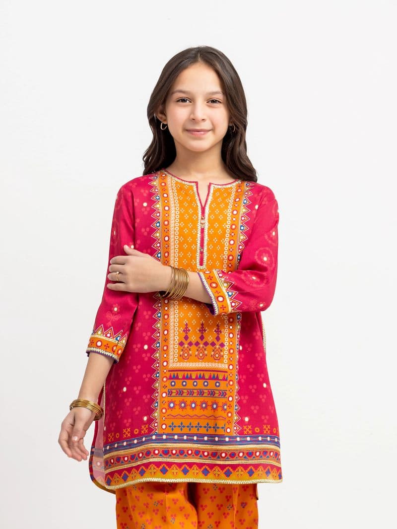 Printed Raw Silk Co-Ord Set thumbnail