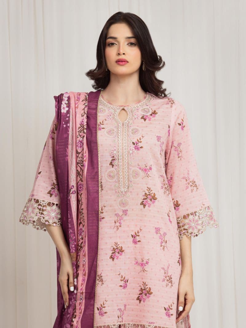 Unstitched Embroidered Zari Lawn Suit thumbnail