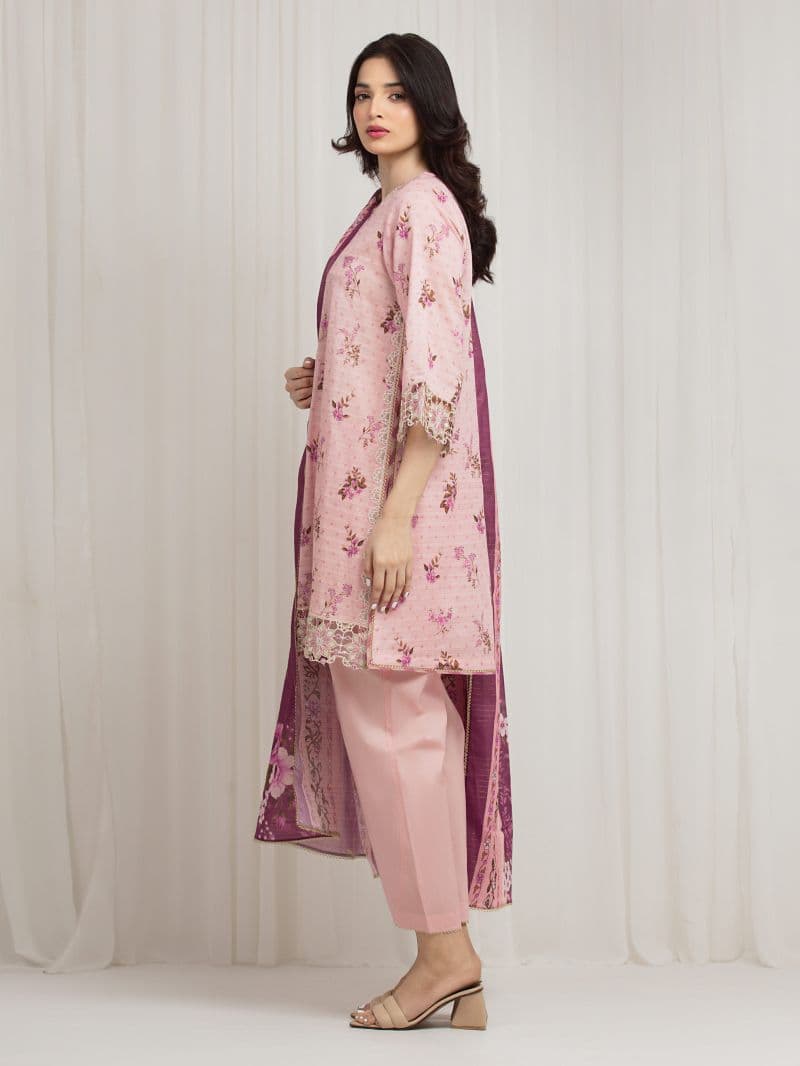 Unstitched Embroidered Zari Lawn Suit thumbnail