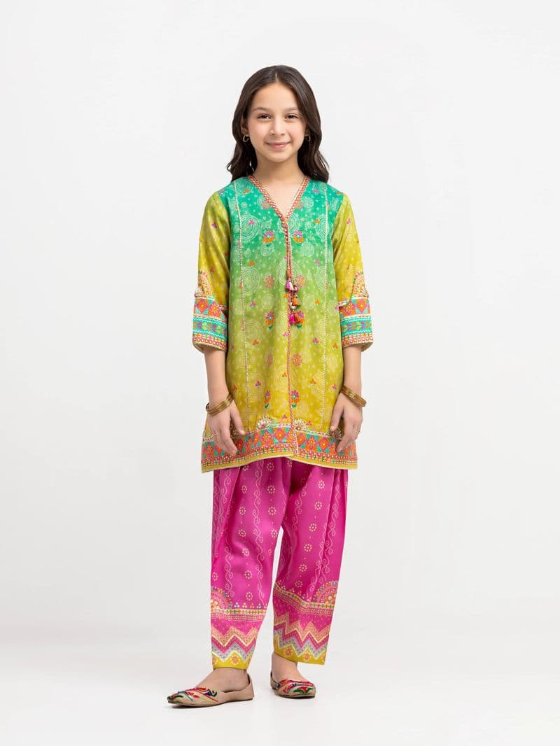 Printed Raw Silk Co-Ord Set thumbnail