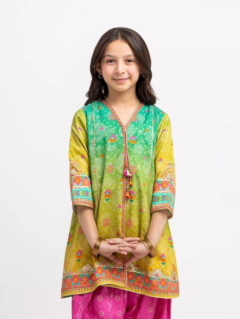 Printed Raw Silk Co-Ord Set thumbnail