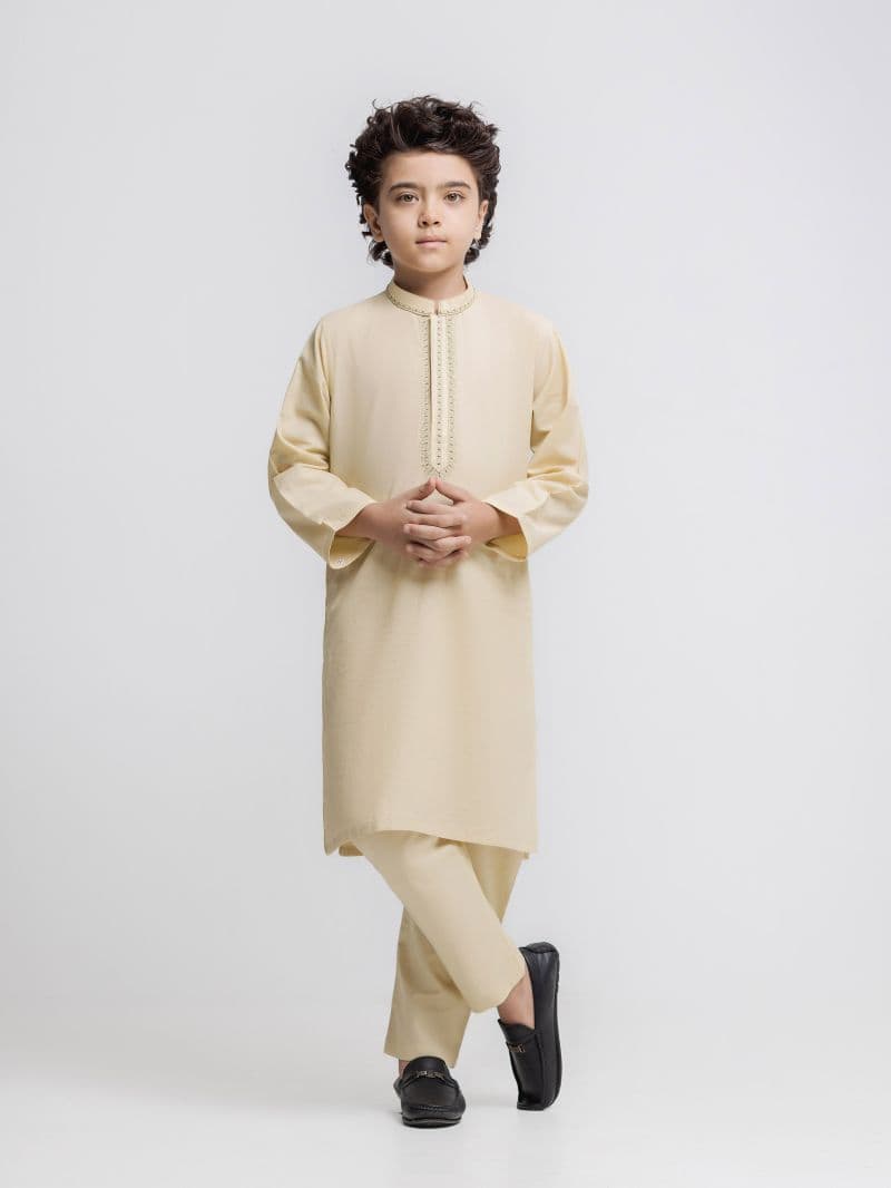 Embroidered Dobby Kurta Pajama thumbnail