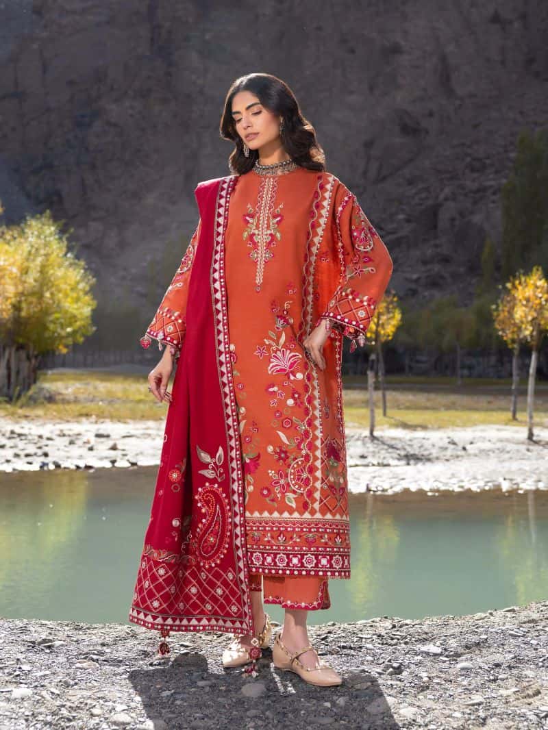 Embroidered Khaddar Suit