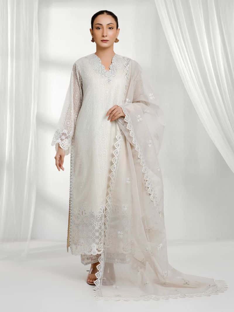 Embroidered Chiffon Suit