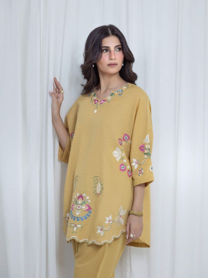 Embroidered Khaddar Co-Ord Set thumbnail