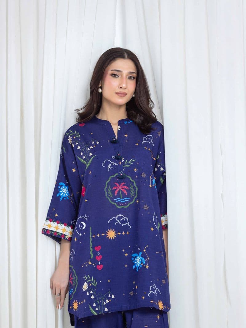 Printed Khaddar Co-Ord Set thumbnail