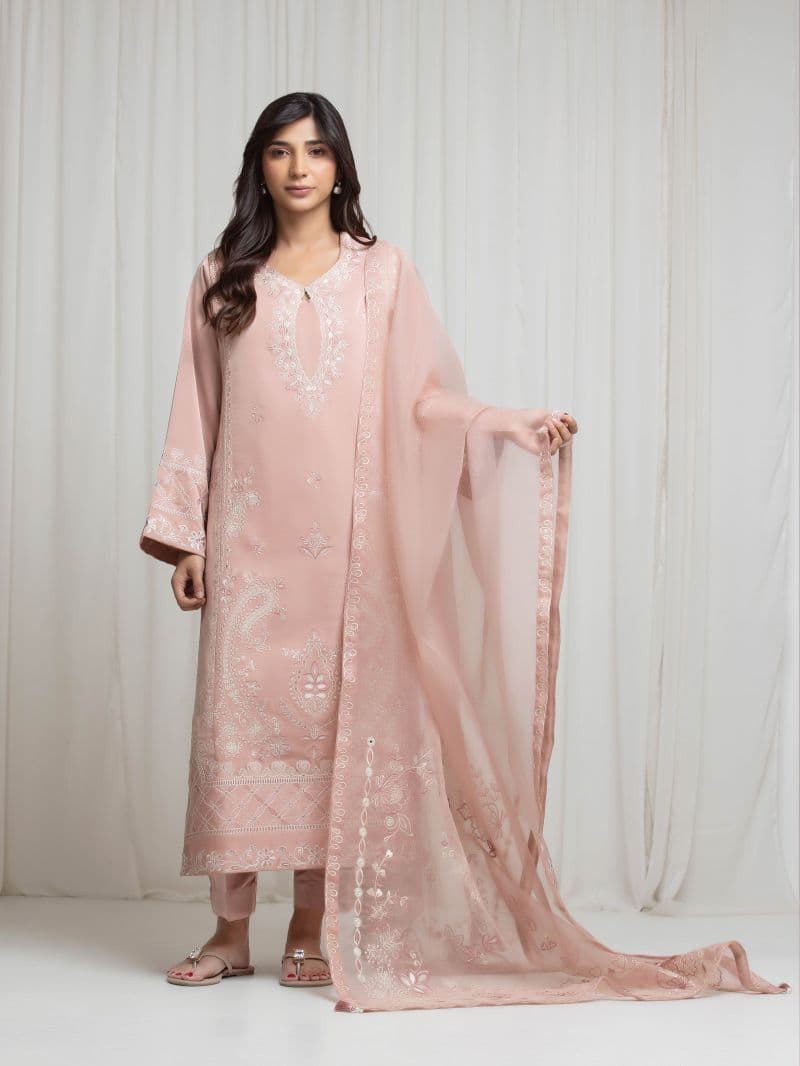 Embroidered Satin Suit thumbnail