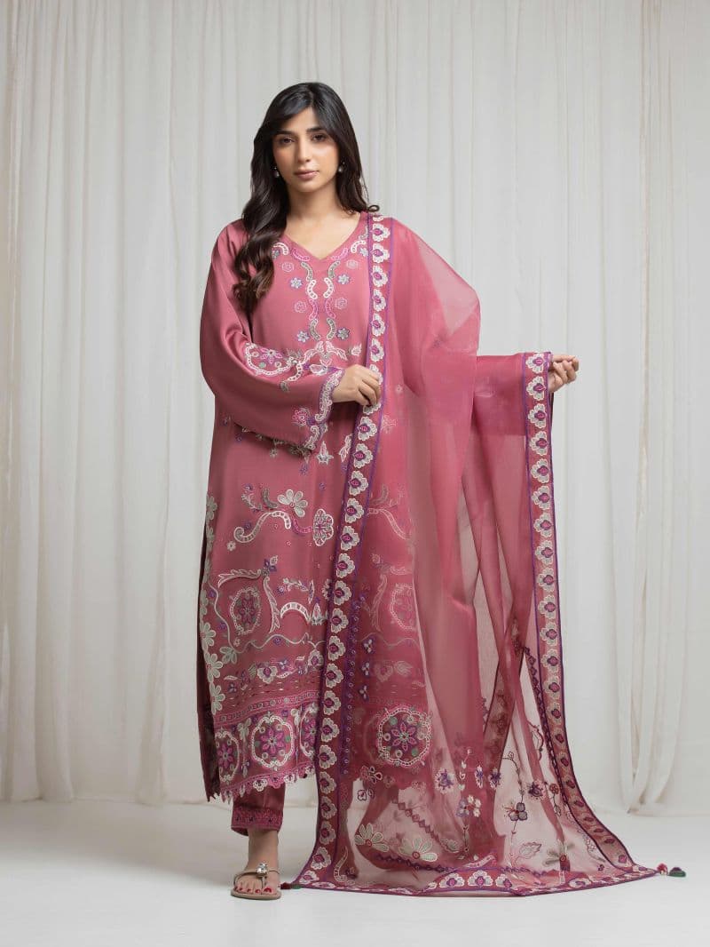 Embroidered Satin Suit thumbnail