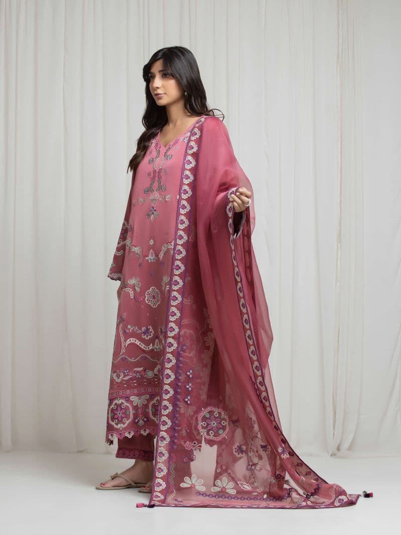 Embroidered Satin Suit thumbnail