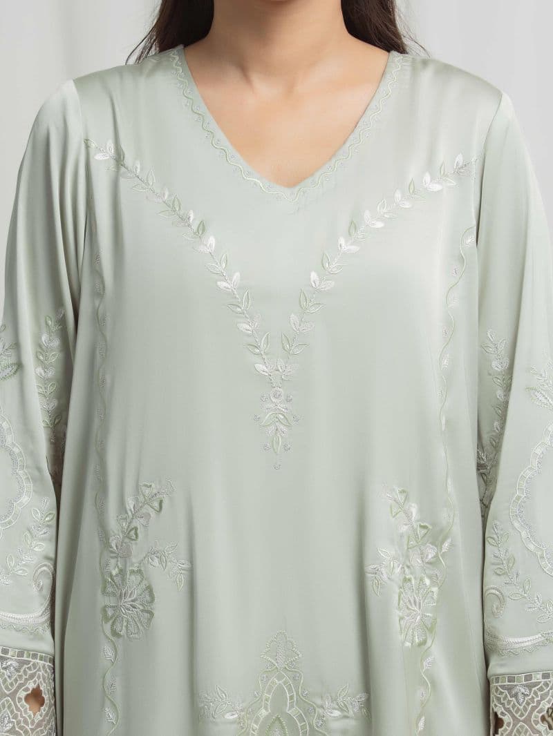 Embroidered Satin Suit thumbnail