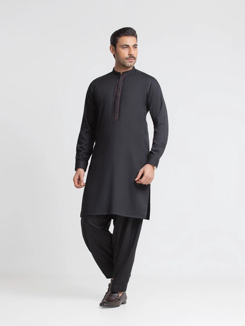 Embroidered Dobby Shalwar Kameez thumbnail