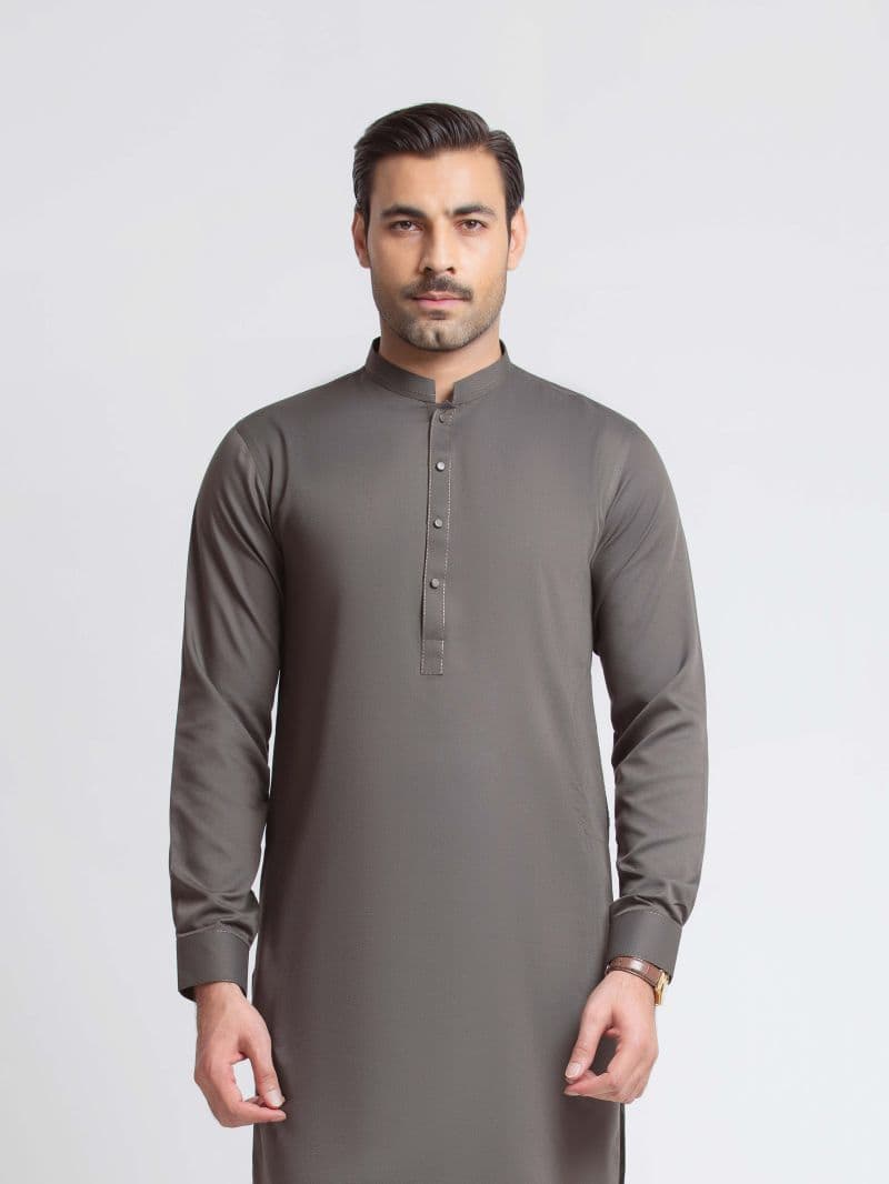Embroidered Dobby Kurta Pajama thumbnail