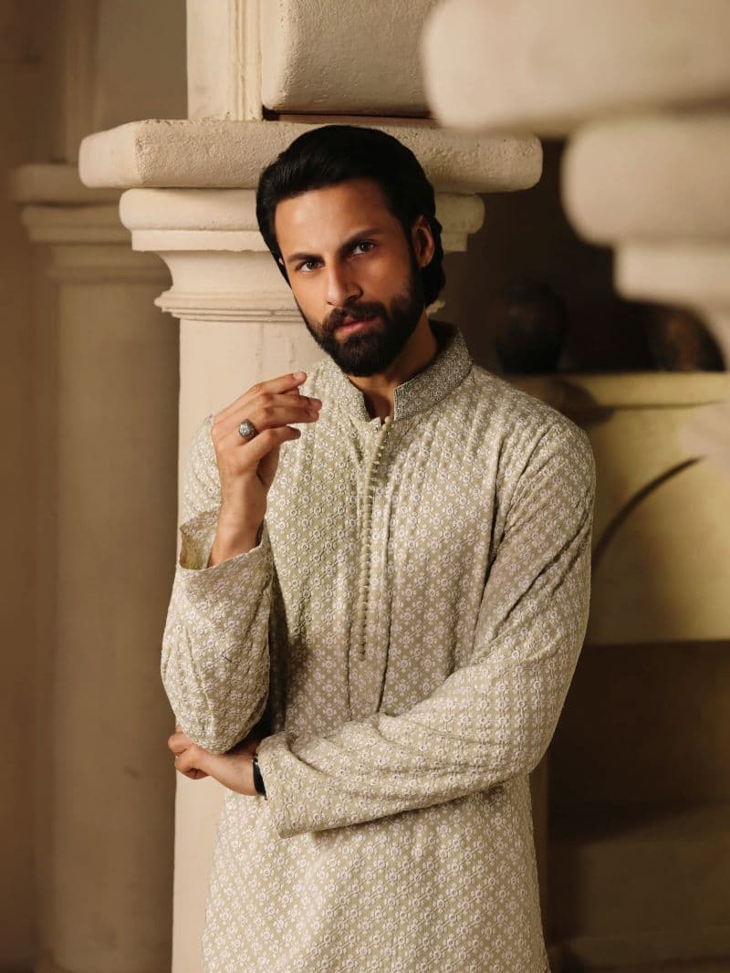Embroidered Viscose Kurta Pajama thumbnail