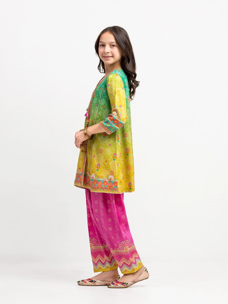 Printed Raw Silk Co-Ord Set thumbnail