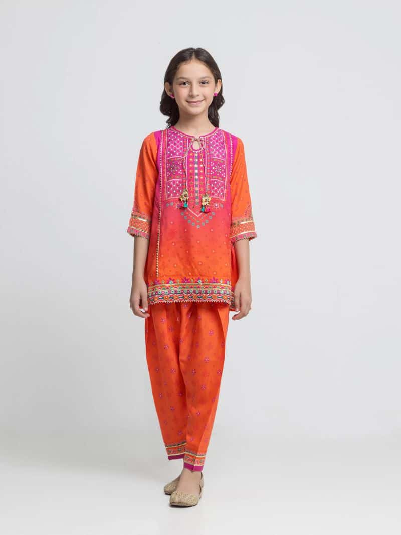 Block Print Raw Silk Co-Ord Set
