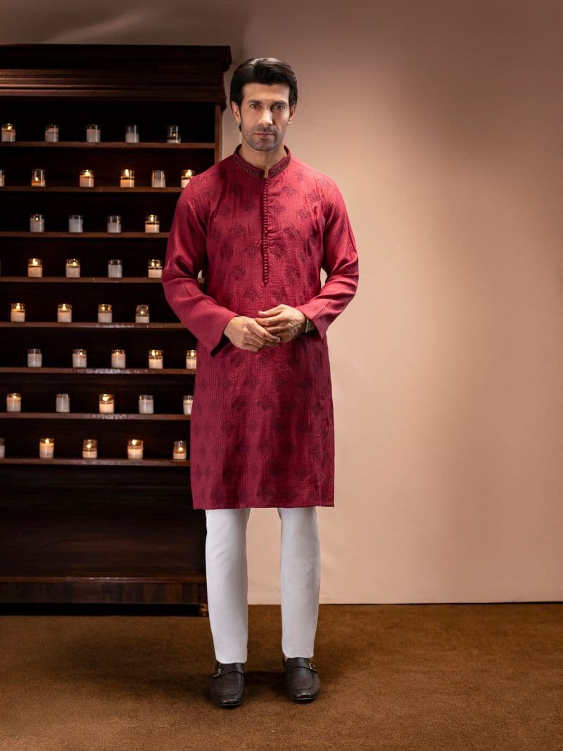 Embroidered Viscose Kurta thumbnail