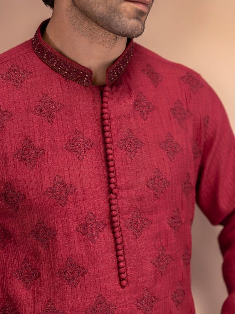 Embroidered Viscose Kurta thumbnail