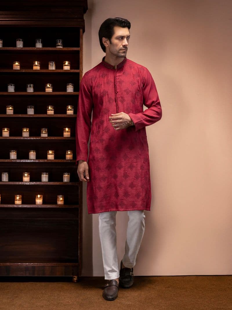 Embroidered Viscose Kurta thumbnail