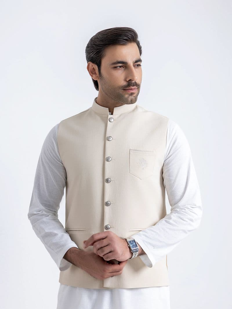 Embroidered Viscose Waistcoat thumbnail