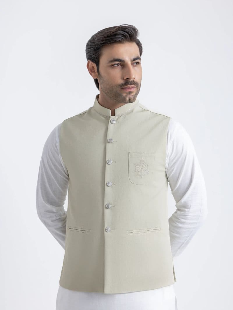 Embroidered Viscose Waistcoat thumbnail