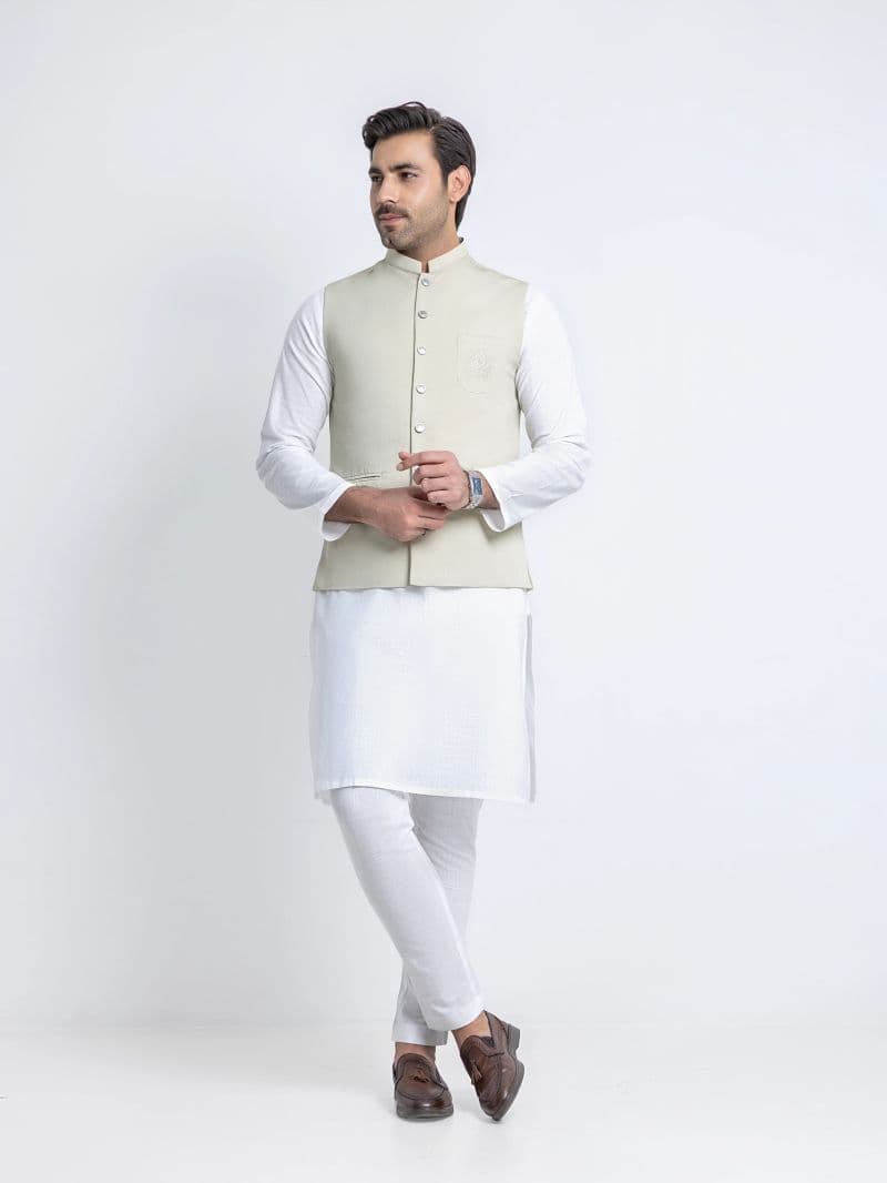 Embroidered Viscose Waistcoat thumbnail