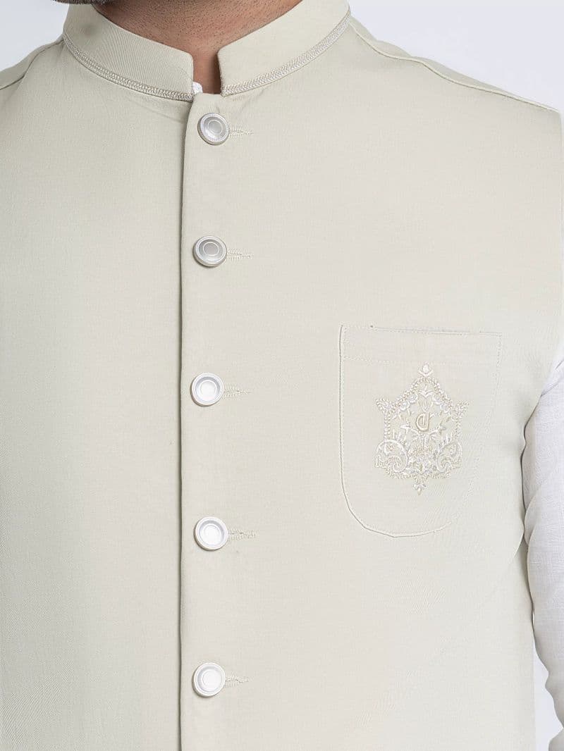 Embroidered Viscose Waistcoat thumbnail