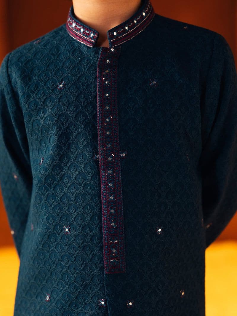 Embroidered Viscose Kurta Pajama thumbnail