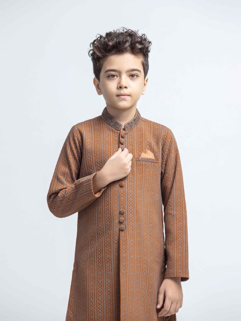 Embroidered Schiffli Kurta Pajama thumbnail