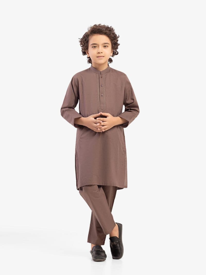 Embroidered Cotton Kurta Pajama thumbnail