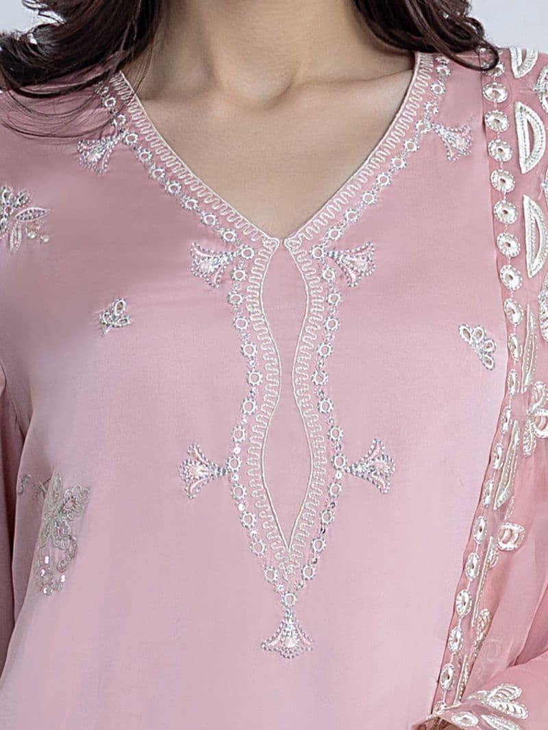 Embroidered Satin Suit thumbnail