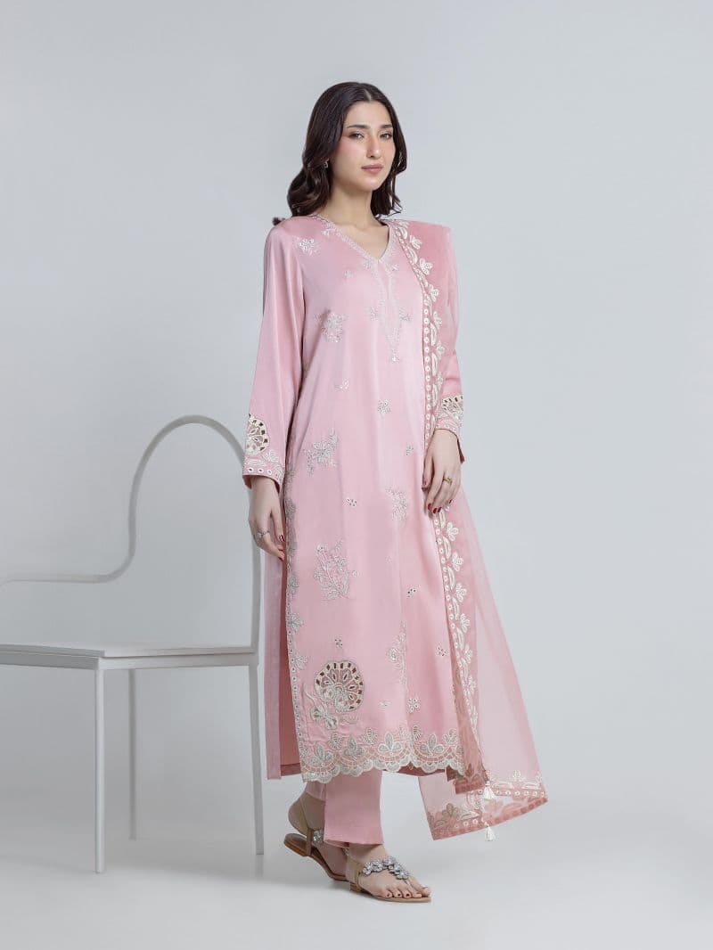 Embroidered Satin Suit thumbnail