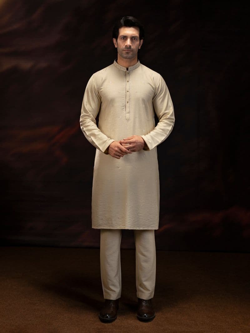 Embroidered Viscose Kurta Pajama thumbnail