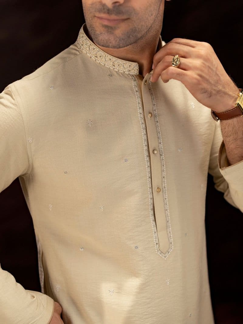 Embroidered Viscose Kurta Pajama thumbnail