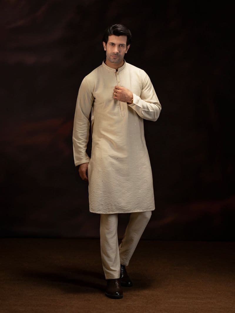 Embroidered Viscose Kurta Pajama thumbnail