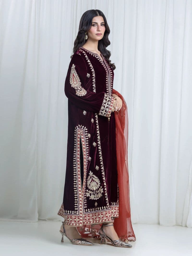 Embroidered Velvet Suit thumbnail
