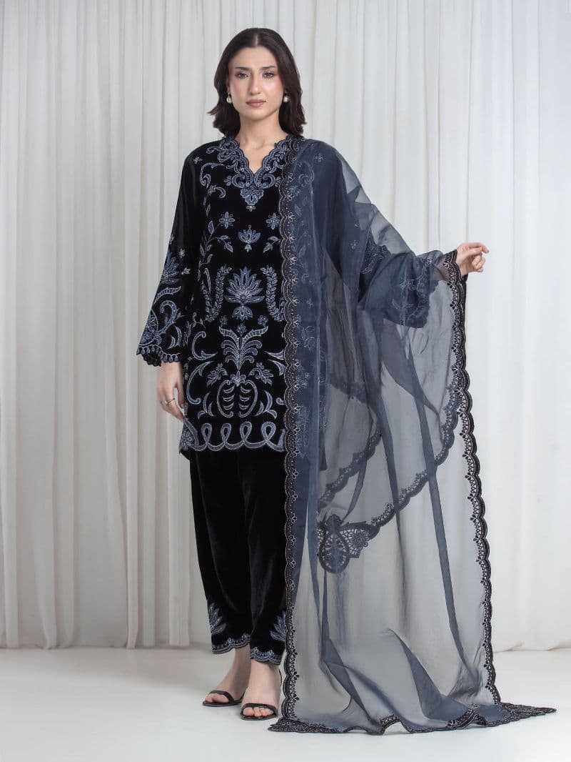 Embroidered Velvet Suit thumbnail