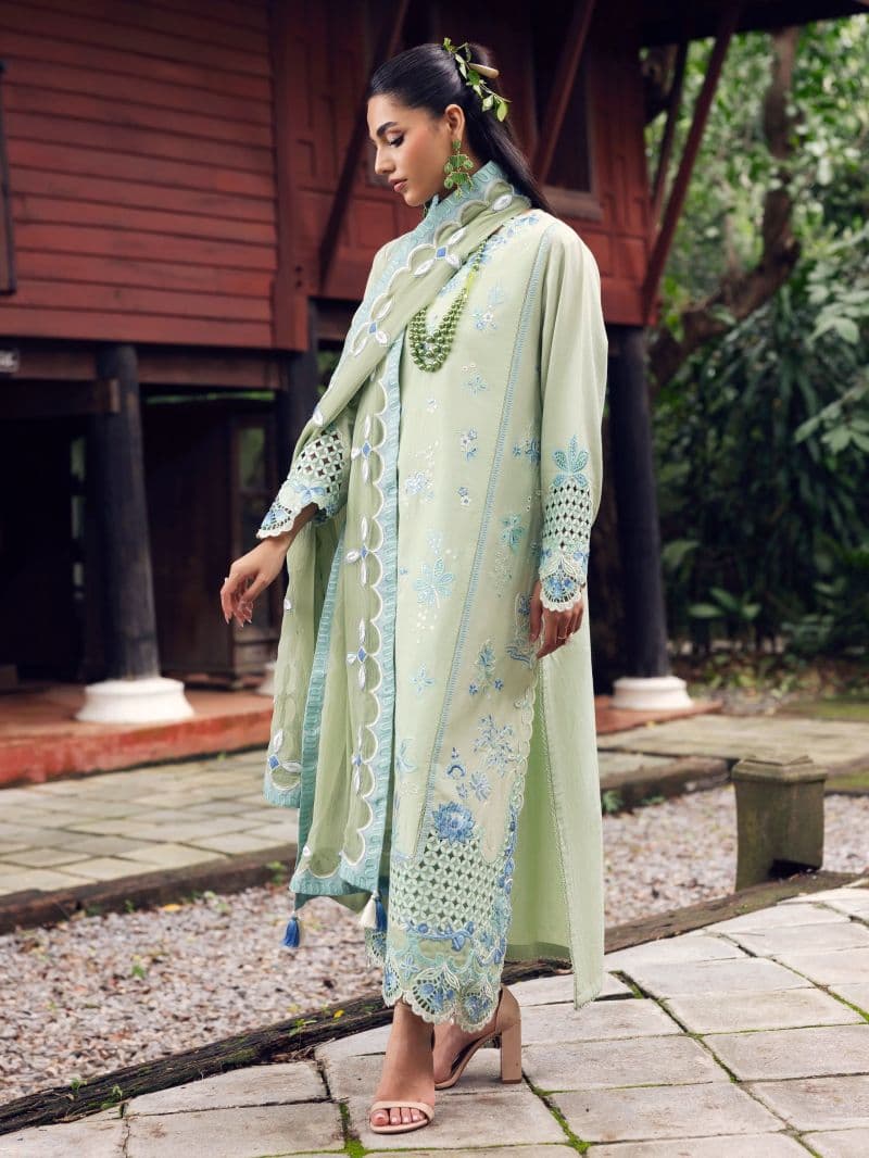 Embroidered Dobby Suit - EWU6V7-33632-3P thumbnail