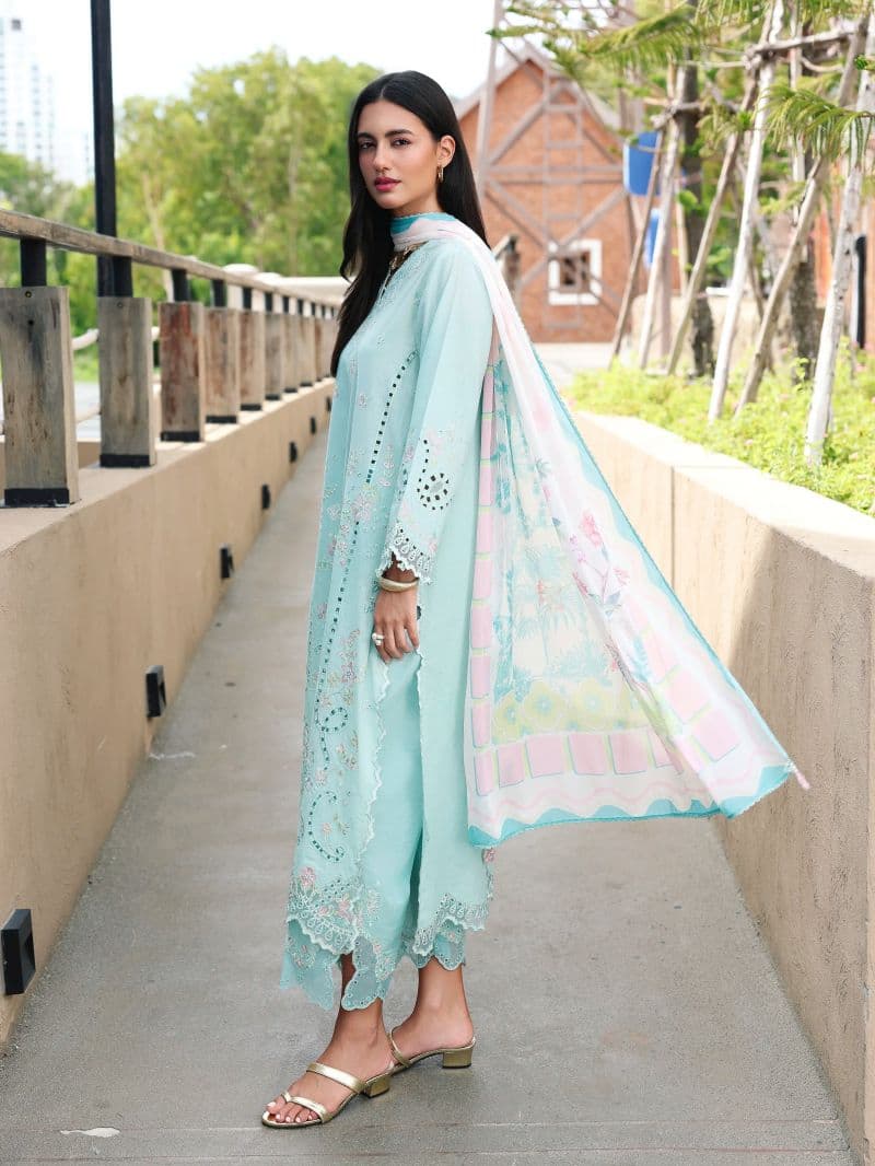 Embroidered Cambric Suit - EWU6V2-33657-3P thumbnail