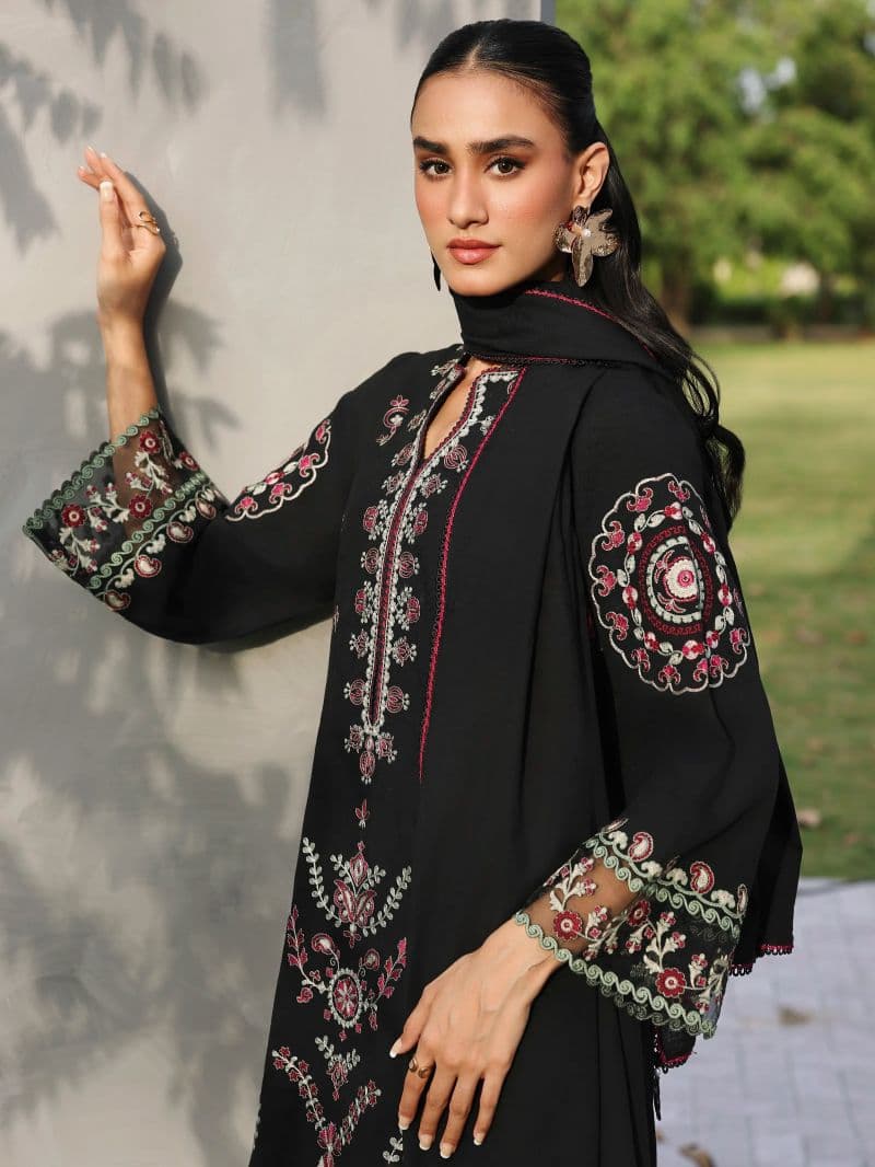Embroidered Jacquard Suit - EWU6V3-33466-3P thumbnail