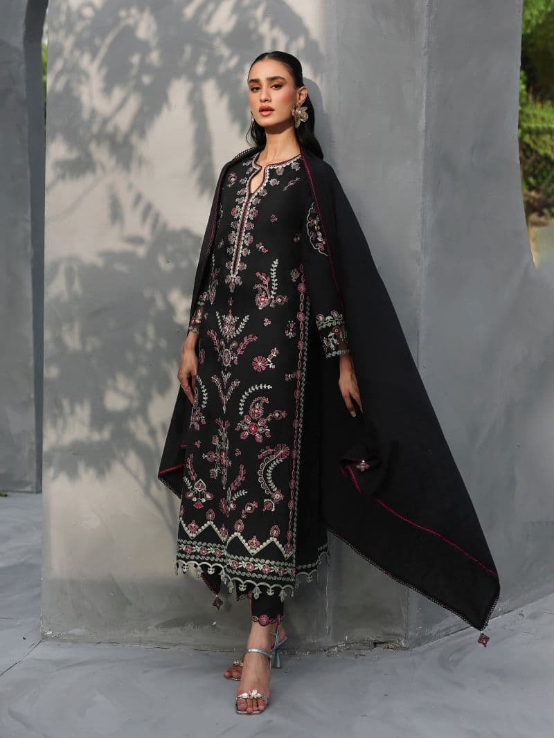 Embroidered Jacquard Suit - EWU6V3-33466-3P thumbnail